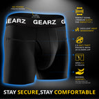 GEARZ Men's Travel Boxer Briefs – Hidden Pocket Anti-Theft Underwear